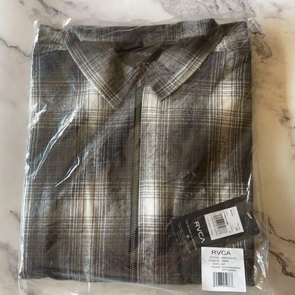 🔥RVCA SUBTERRANEAN ZIP FLANNEL NWT - Picture 6 of 6